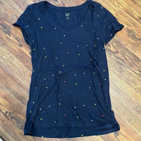 GAP V-neck navy T-shirt with star print ! - Picture 1 of 1